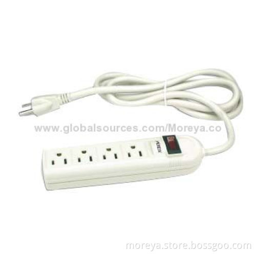 American Standard Power Socket with 4 Socket Outlets, Extension Cord and Overload Protection